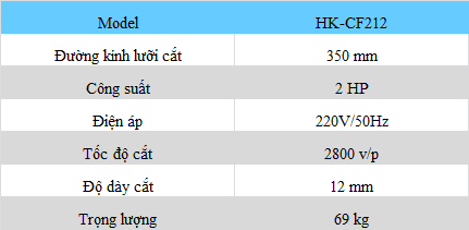 Thông Số HK-CF212